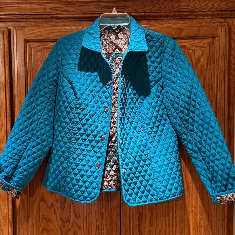 Briggs New York Teal Quilted Puffer Jacket